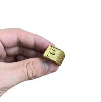 Anel Letra Regulável - Banhado a ouro 18k