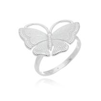 Anel Liso Atraktiva Borboleta Prata 925