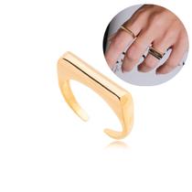 Anel Liso Estiloso Feminino Regulável Ouro 18k