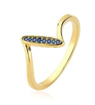 Anel Lizzy Fatin Contemporâneo Zircônia ul Semijoia T19