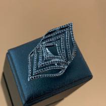 Anel Losango Black Cravejado Anel Losango Black Cravejado