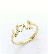 Anel Love Banho De Ouro 18k 3423
