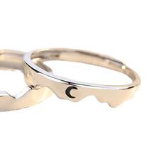 Anel Lua Folheado Modelo Rachado Prata Ajustável