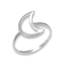 Anel Lua Vazada Banhado a Prata