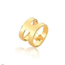 Anel luxo dourado folheado em Ouro 18k