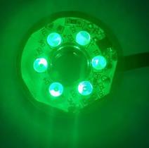 Anel luz verde submerso P luminária fonte água aquário