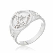 Anel Maçonaria Maciço Prata 925 Kl Anel Maçonaria Maciço Prata 925 Kl