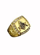 Anel maçonaria maçom - banhado a ouro 18k