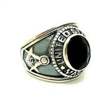 Anel Maçonaria Ônix Natural Prata de lei 02714 On Anel Maçonaria Ônix Natural Prata de lei 02714 On