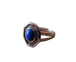Anel Magicbean Mikaelson Originals em Liga de Zinco com Pedra Azul