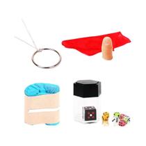 Anel Mágico, Lenço De Lótus, Desaparecimento Do Dedão, Dados, 4 Peças, Acessórios Clássicos Para