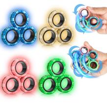 Anel Magnético Hand Spinner Fidget Toy Fluorescente Vermelho - Mega Block Toys