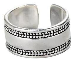 Anel Masculino Ajustável Aço Prata Geométrico Tribal Viking