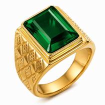 Anel Masculino Comendador Pedra Verde Esmeralda Ouro 18k Grande Luxo Formatura Saúde Anatômico Robusto Original Presente Medicina Enfermagem Anel Masculino Comendador Pedra Verde Esmeralda Ouro 18k Grande Luxo Formatura Saúde Anatômico Robusto Original Presente Medicina Enfermagem