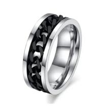 Anel Masculino Corrente Giratória Aço Inox Anel Masculino Corrente Giratória Aço Inox