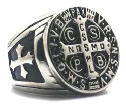 Anel Masculino de Aço São Bento Anel Masculino de Aço São Bento