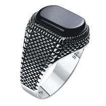Anel Masculino De Prata 925 Black Onix - Exclusivo Anel Masculino De Prata 925 Black Onix - Exclusivo