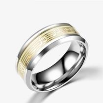 Anel Masculino Desenho Música Banhado A Ouro 18k