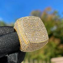 Anel Masculino Hip Hop Dourado Luxuoso Com Zircônia Cúbica E Cristais Para Festas E Casamentos Anel Masculino Hip Hop Dourado Luxuoso Com Zircônia Cúbica E Cristais Para Festas E Casamentos