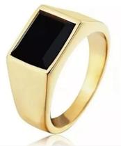 Anel Masculino Homem Comendador Banhado a ouro 18k