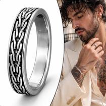 Anel Masculino Paládio Tribal Homem Inox Aço n26