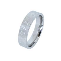 Anel Masculino Prata 925 4mm Com Cifrões - Elegante Luxo Desenho Dinheiro