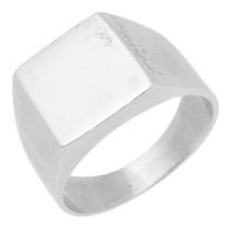 Anel Masculino Prata 950 Achatado Estilo Moderno