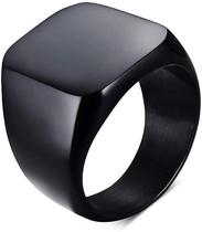 Anel Masculino Preto Homem Comendador Titânio Executivo Anel Masculino Preto Homem Comendador Titânio Executivo