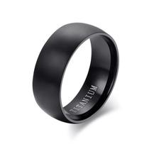 Anel Masculino Preto Titânio 8mm Anel Masculino Preto Titânio 8mm