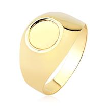 ANEL MASCULINO reforçado chapa LARGO OURO 18K Ai16 - MAEHLER JOIAS