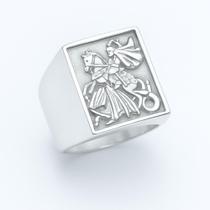 Anel Masculino São Jorge em Prata 925 Anel Masculino São Jorge em Prata 925