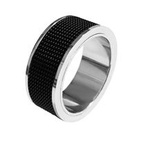 Anel Masculino - Steel Black And Silver