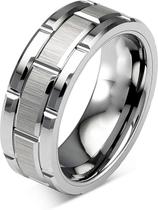 Anel Masculino Titânio Prata Fosco Textura Tijolo Luxo Anatômico Resistente Não Risca Premium Anatômico Resistente Industrial Alta Qualidade Anel Masculino Titânio Prata Fosco Textura Tijolo Luxo Anatômico Resistente Não Risca Premium Anatômico Resistente Industrial Alta Qualidade