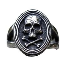 Anel Masculino Vintage Caveira de Vampiro - Aço Inoxidável 316L Polido