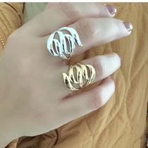 Anel Max Ondas Lisas Banhado a Ouro