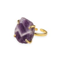 Anel Maxi Ametista Chevron