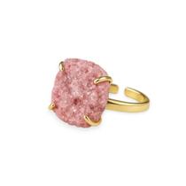 Anel Maxi Lepidolita Rosa Anel Maxi Lepidolita Rosa