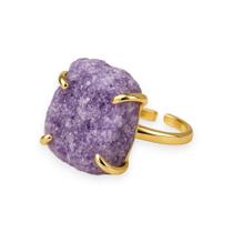 Anel Maxi Lepidolita Roxa