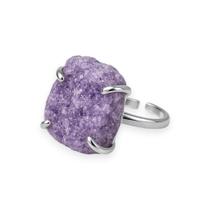 Anel Maxi Lepidolita Roxa