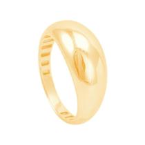 Anel Meia Lua Aro Interno Frisado em Ouro 18K - AU13751