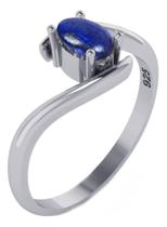 Anel Miami Prata 925 Lápis-lazúli Natural - Tudo Prata Anel Miami Prata 925 Lápis-lazúli Natural - Tudo Prata