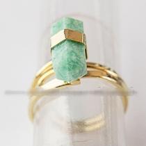 Anel Micro Pontinha Amazonita Bi Ponta Ajustavel Dourado Anel Micro Pontinha Amazonita Bi Ponta Ajustavel Dourado
