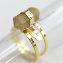 Anel Micro Pontinha Rutilo Bi Ponta Aro Ajustavel Dourado Anel Micro Pontinha Rutilo Bi Ponta Aro Ajustavel Dourado