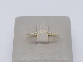 Anel micro zircônia banhado a Ouro