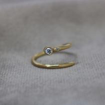 Anel mindinho ajustável em ouro 18k