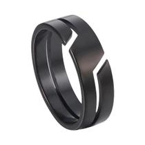 Anel Minimalista De Aço Inoxidável Preto Para Homens E Mulheres, Joia Casual Para Casais, Presente Anel Minimalista De Aço Inoxidável Preto Para Homens E Mulheres, Joia Casual Para Casais, Presente