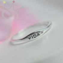 Anel Minimalista Ponto de Luz VIDA - Prata