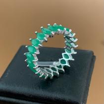 Anel Navetes Esmeralda