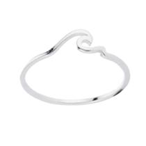 Anel Onda 1mm Prata 925 Tungstenio Tradicional Mar Presente
