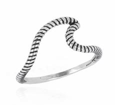 Anel Onda de Prata 925